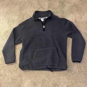 Dark grey PINK fleece zip up